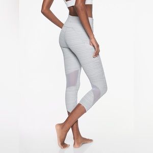 Athleta High Rise Jacquard Mesh Chat to Town Capri (Size S)